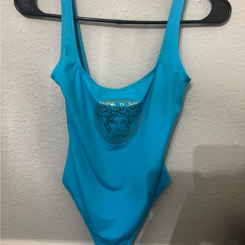 Versace Turquoise One-Piece Swimsuit